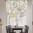 thumbnail image 3 of Spring Flowers Tie Up Curtains for Windows, Balloon Window Shades, Yellow Pink Floral Leaves Vintage Country Plants Kitchen Window Treatments Roll Up Curtain for Basement/Nursery 52"x45", 3 of 8