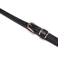 thumbnail image 4 of Beltox Women’s Skinny Leather Black Belt Waist or Hips Ornament Size 46, 4 of 5