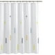thumbnail image 1 of Cortina de ducha blanca de 180x180CM, tela de poliéster impermeable, cortina de baño lavable a máquina con ganchos, 1 of 5