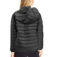 thumbnail image 3 of Women’s Lightweight Insulated Removable Hood Lined Quilted Zip Puffer Jacket (Black, XL), 3 of 4