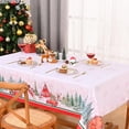 thumbnail image 2 of Christmas Tablecloth Farmhouse Table Cloth Rectangle Table for Holiday Snowy Mountain Snowman Truck Tablecloth for Kitchen Dining Room Outdoor, Parties, Ideal Gifts-60×120in, 2 of 6