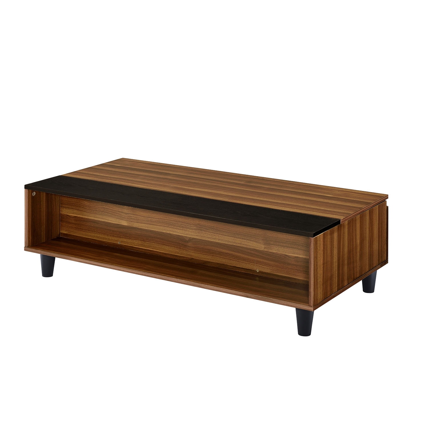 Kadyn Liftop Coffee Table with Hidden Storage Room, Wood Lifting Top Center Coffee Table, Pop-up Coffee Table with Hidden Storage Room and Bottom Shelf, Black Kadyn Liftop Coffee Table with Hidden Storage Room, Wood Lifting Top Center Coffee Table, Pop-up Coffee Table with Hidden Storage Room and Bottom Shelf, Black