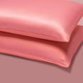 thumbnail image 3 of Flxxie Zipper Satin Pillowcase Set of 2, 20" x 36", Coral Pink, 3 of 5