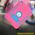 thumbnail image 4 of iPad Air 2 Case with Soft Screen Protector, Dteck Heavy Duty Shockproof Three Layer Plastic and Silicone Protective Cover with Kickstand For Apple iPad Air 2 (A1566/A1567), Rose/Blue, 4 of 6