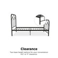 Novogratz Francis Farmhouse Metal Bed, Twin Bed Frame, Black