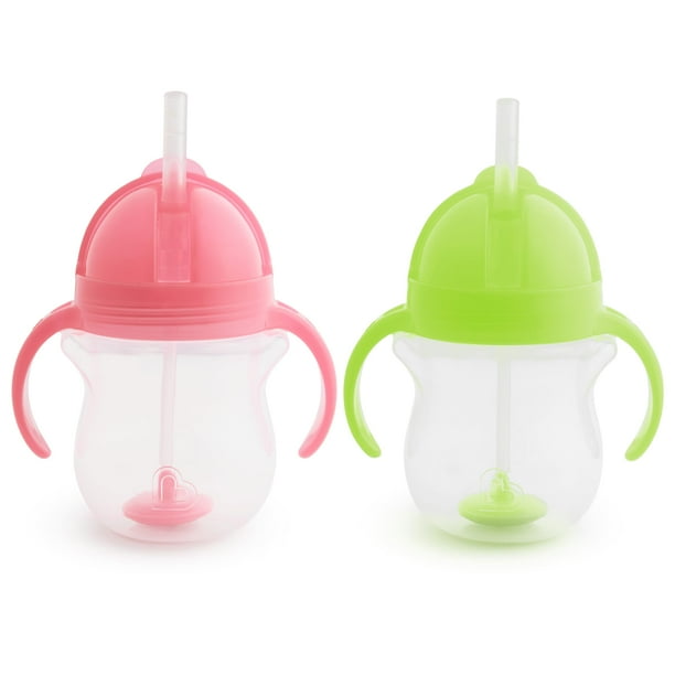 Trainer Cup Munchkin Any Angle, 200 ml, con tapa con cierre de clic, paquete de 2