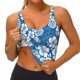 thumbnail image 3 of Fotbe Leaves And Flowers Sujetador Deportivo Largo sin Aros para Mujer con Almohadillas y Soporte Medio, Transpirable y Absorbente, Camiseta Tipo Chaleco o Tank Top-Medium, 3 of 8