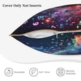 thumbnail image 5 of Fotbe Outer Space Floating Numbers And Letters Pattern Velvet Decorative Throw Pillow Covers with Elegant Piping, Soft Plush Cushion Cover for Sofa, Bed, Car, Office-20"x20", 5 of 8