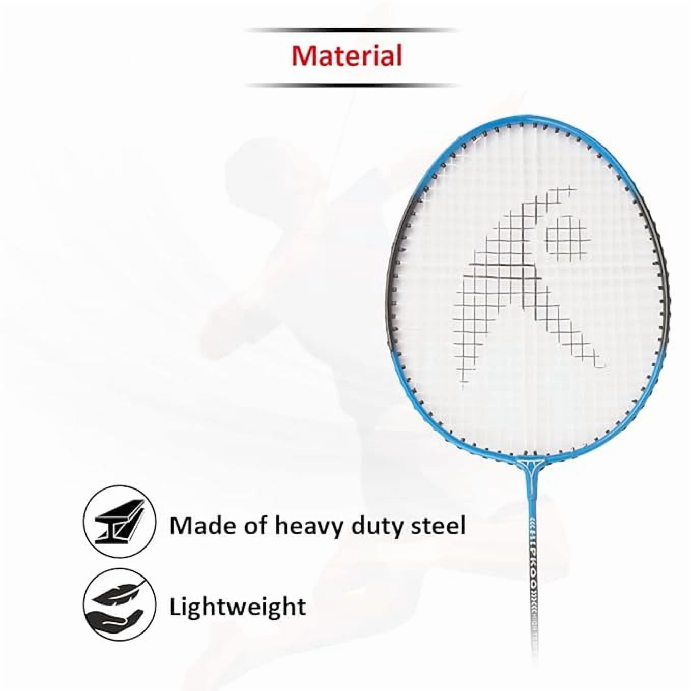 Badminton Racket Set of 2-2 Multi-Coloured Wide Body Aluminium Badminton Rackets