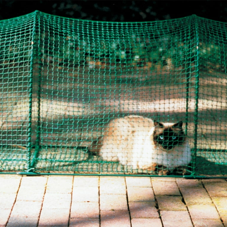 Kittywalk Deck and Patio Outdoor Cat Enclosure Green 72 in