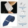 thumbnail image 3 of Uxcell Gemelos, Clip de Corbata Inicial y Juego de Gemelos para Hombres Clásico de Cobre, Letra W (Tono Plateado), 3 of 6