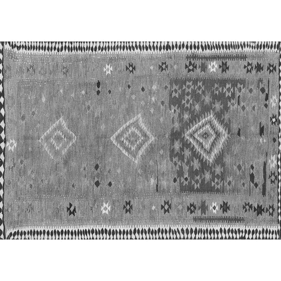 Ahgly Company Indoor Rectangle Southwestern Gray Country Area Rugs, 5' x 7'