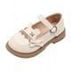 thumbnail image 3 of Zapatos de princesa con lazo para niñas, zapatos de cuero pequeños con suela suave para primavera, zapatos individuales para niños pequeños y grandes, 3 of 3