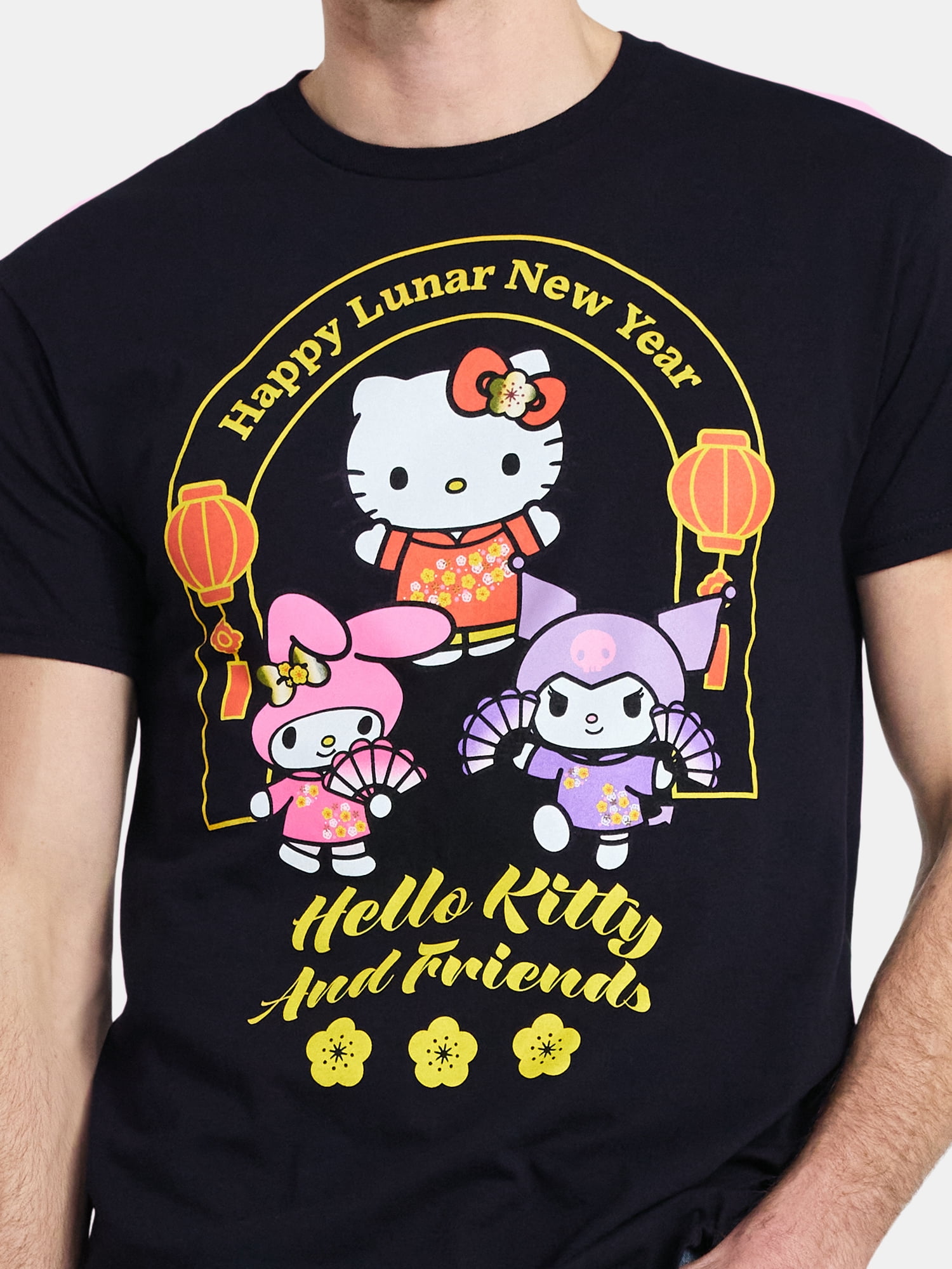 Hello Kitty Lunar New Year Men's and Big Men's Graphic Tee, Sizes S-3XL