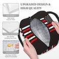 thumbnail image 3 of Yiaed USA Flag Cross Print Lunch Bag Adult Insulated Lunch Box, Leakproof Cooler Food Lunch Containers Reusable High Capacity Lunch Tote Bags-One Size, 3 of 6