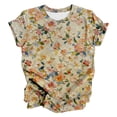 thumbnail image 4 of MEICHEN Women's Casual Printed Round Neck Top Short Sleeved T Shirt Summer Fashion Clothing for Women, 4 of 4