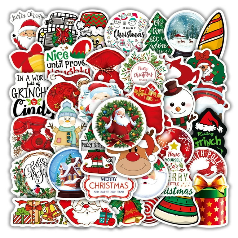 100Pcs Grinch Christmas Stickers for Christmas Party Favors,Water