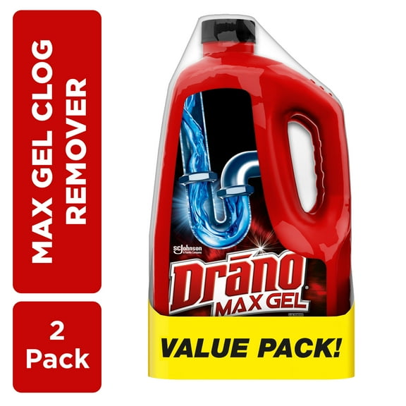 Drano Max Gel Drain Clog Remover, 160 Ounces, 2 Count