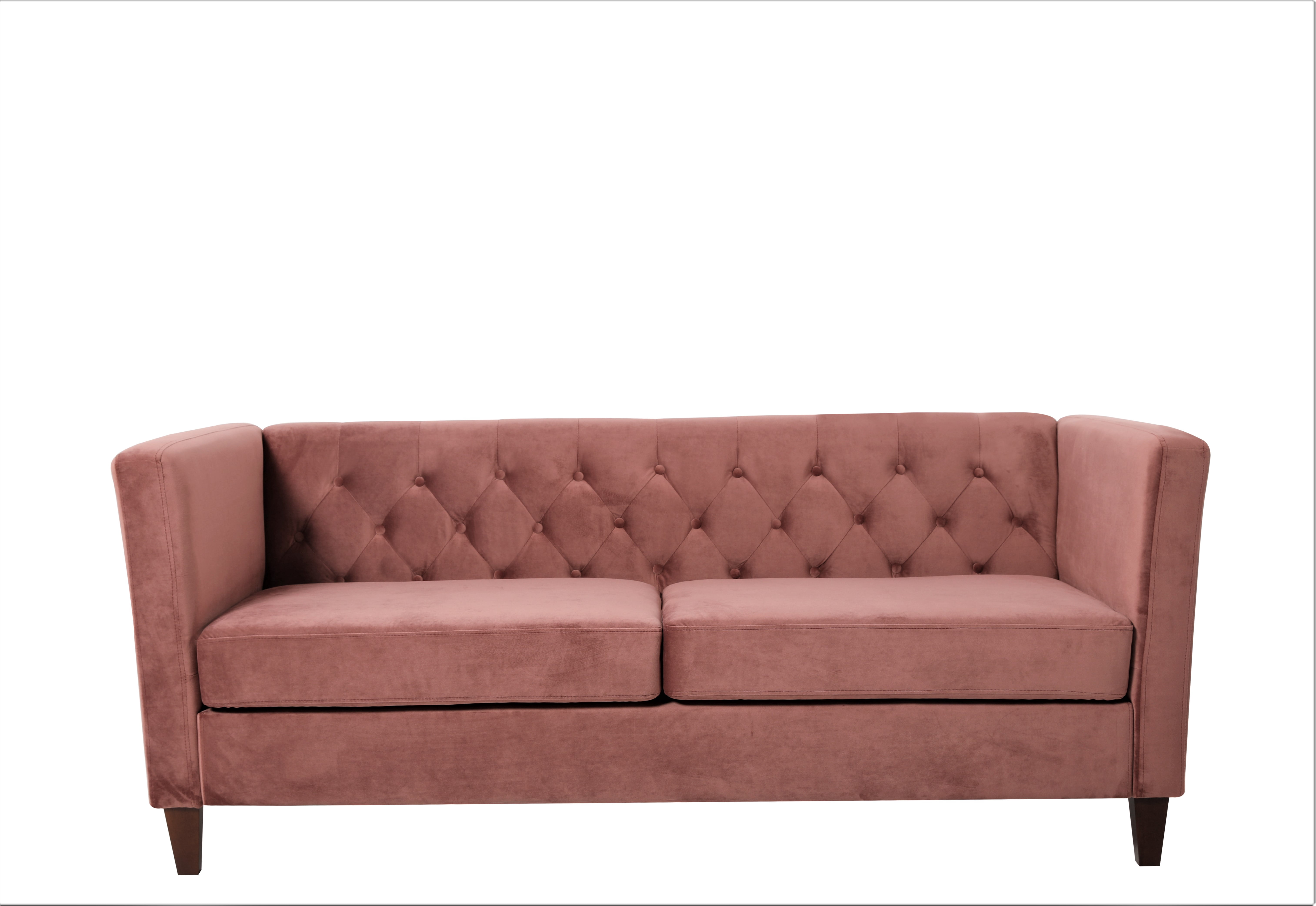 Uspridefurniture Lisette 73.3'' Velvet Square Arm Sofa,Pink