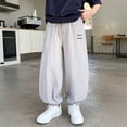 thumbnail image 4 of Bixock Sweatpants for Boys High Waist Light Weight Pants with Side Pockets Kids Solid Color Quickly Dry Loose Casual Trousers Comfortable Workout Activewear Boys Clothings Size 9-10Years, 4 of 6