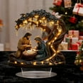 thumbnail image 5 of NOVELAR Double-Sided Acrylic Nativity Ornament Set, Creates a Focal Point for Reflection, Ideal for Family Holiday Traditions, 5 of 5