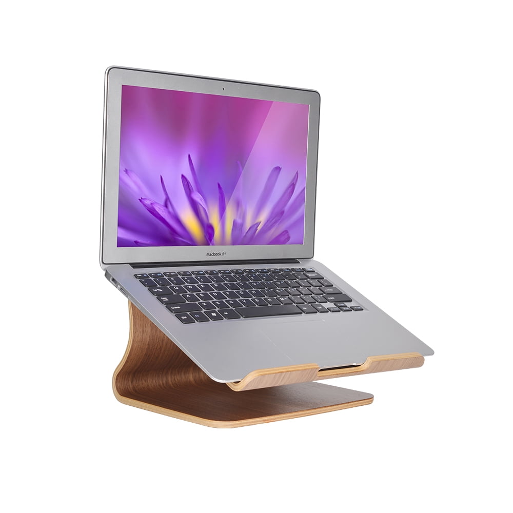 kanaal Indica rechter SAMDI Wooden Laptop Stand Desk Laptops MacBook Holder Macbook Stand -  Walnut - Walmart.com