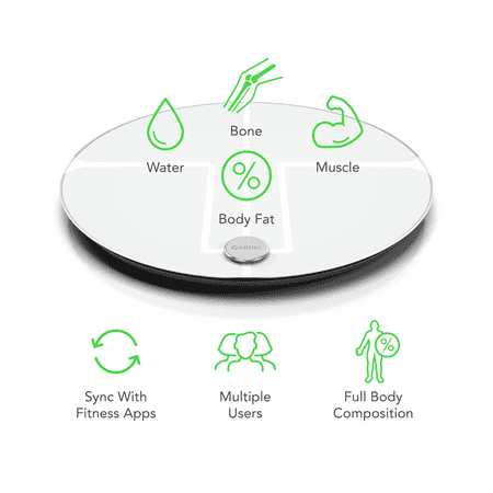 Qardio - Body Fat Monitor Scale - Arctic White