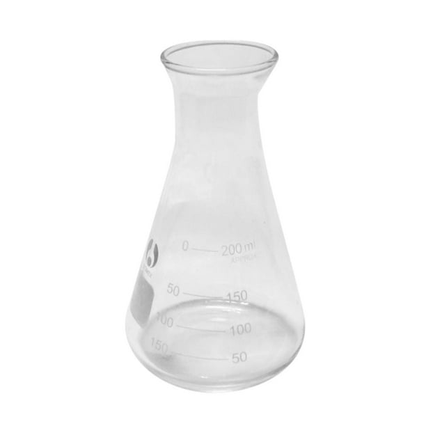 500ml, Matraz de , Botella Cónica de Química, Cristalería de Laboratorio 200ml shamjiam Frasco cónico de vidrio