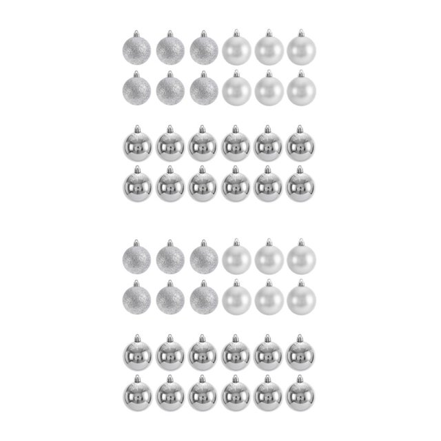 Transemion 24pieces Effective Decoration Balls Easy To Christmas Essentials Durable silver 2Set