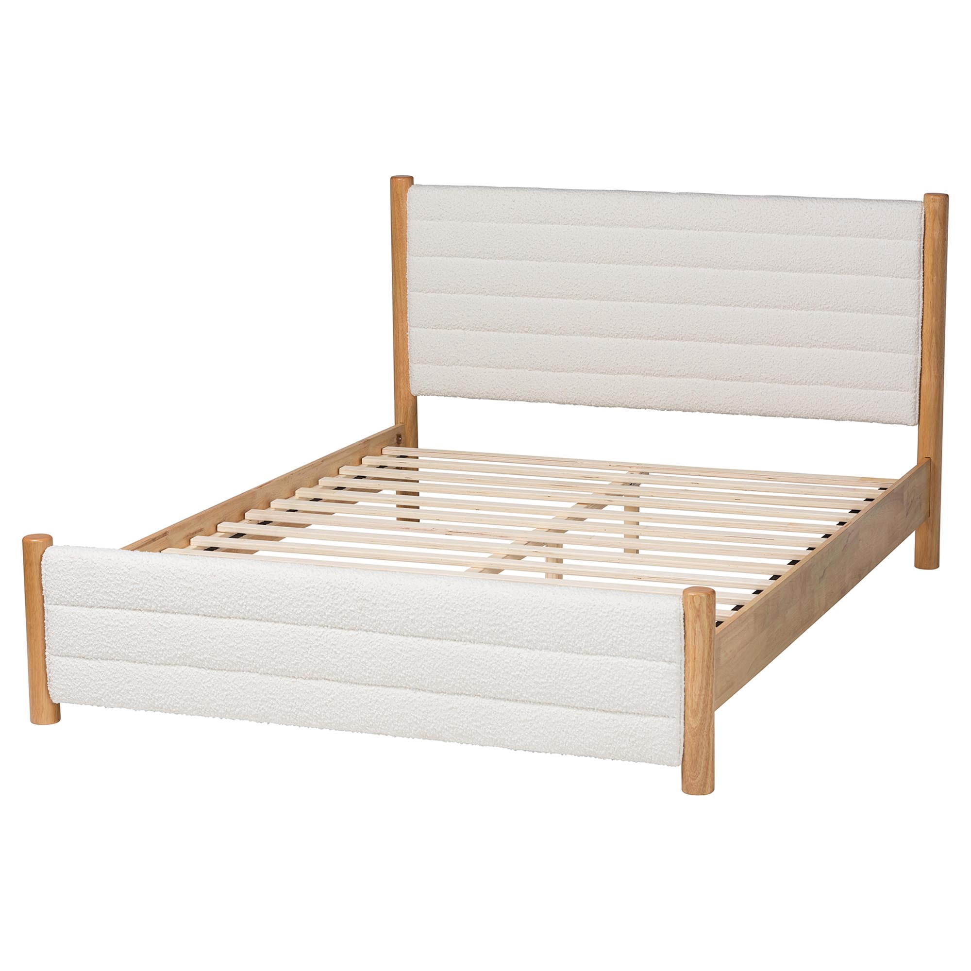 Baxton Studio Eilert Modern Platform Bed, Queen, Cream