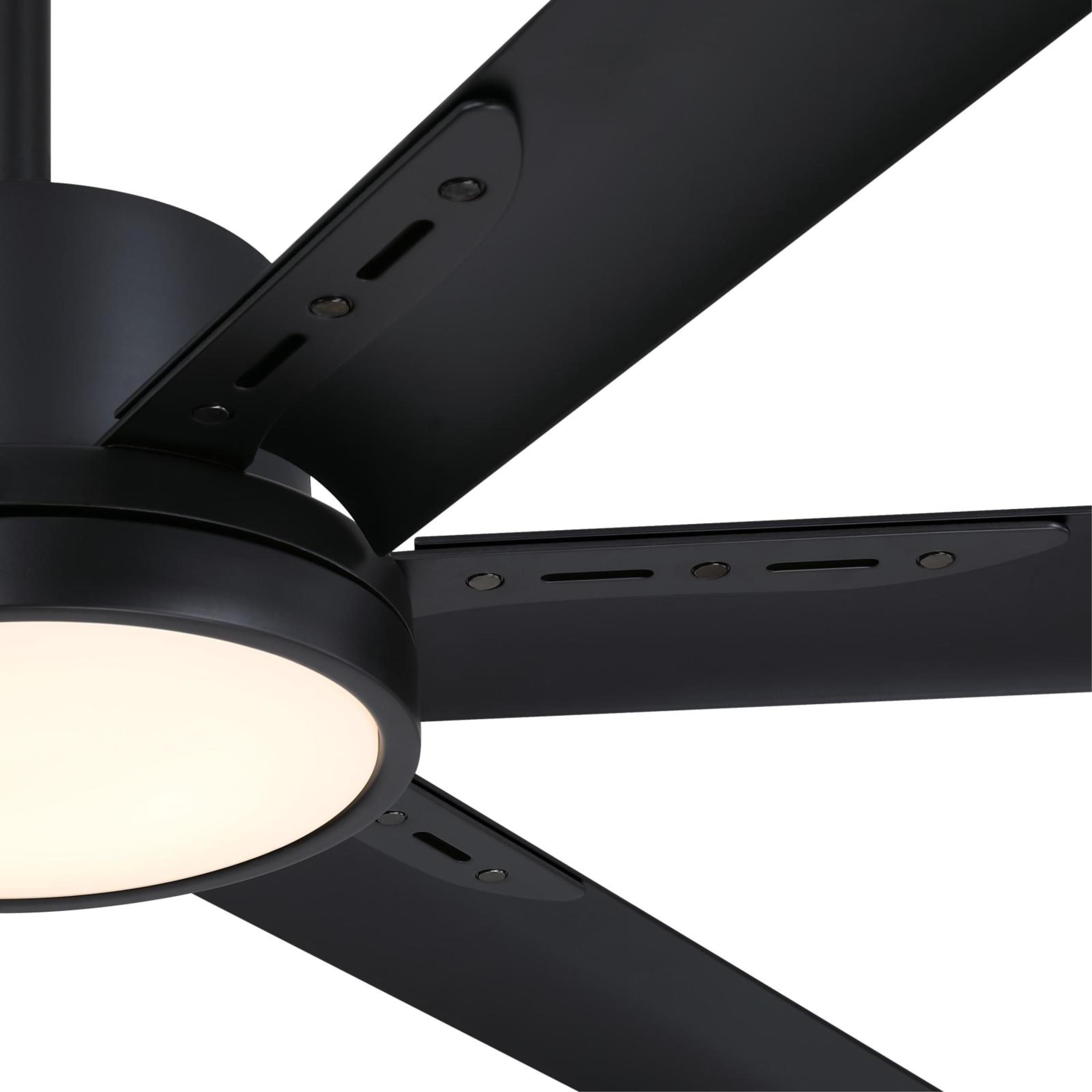 Westinghouse Lighting Hudson Yards 80-Inch Industrial-Style Indoor/Outdoor 6-Blade Matte Black Ceiling Fan, Dimmable LED Light Fixture with Opal Frosted Glass, Remote Control Included, DC Motor
