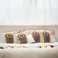 thumbnail image 3 of Ambesonne Vintage Throw Pillow Cover 4 Pack, Jazz Age Party Music, 24", Red Sky Blue and Yellow, 3 of 6