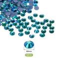thumbnail image 2 of Uxcell Hotfix Rhinestones Flatback Crystal Glass Gems for Craft Clothes DIY Decoration AB Dark Green 4mm, 2 of 5
