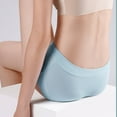 thumbnail image 3 of fatyb Womens Underwear Mid Waist Comfortable Briefs Stretch Full Coverage Solid Color Panties for Ladies, 3 of 3