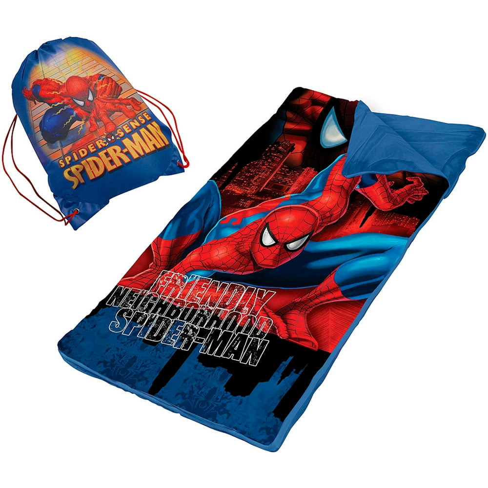 SpiderMan Slumber Bag with Bonus Sling Bag