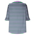 thumbnail image 5 of MaFYtyTPR Women Top 3/4 Sleeve Fashion Ladies's Casual V-Neck Striped Bloues With Ruffled Shaped Sleeves, 5 of 5
