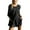 Black, variant on Women Summer Oversized Tee Romper Backless Loose Polyester Beach Casual