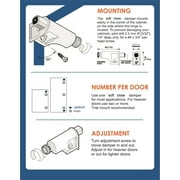 10 Pack Rok Hardware Soft Close Cabinet Door Damper Add-On, Nickel Plated
