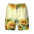 thumbnail image 4 of Lsque Mens Swim Trunks Sunflowers On A Yellow Background Pattern - Bathing Suit Compression Liner - Beach Swim Shorts Swimwear - (S-3XL) - Stretch Quick Dry -3X-Large, 4 of 9