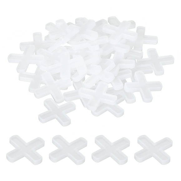 Unique Bargains Wall Floor Tile Plastic Cross Spacer Tile Spacers 6mm 1/4' White 200pack