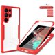 thumbnail image 3 of Funda de cuerpo completo para Samsung, carcasa protectora frontal y trasera de lujo, transparente, 360, para S24 S23 S22 Ultra S21 FE Plus A53 A52 A32 A34 A13 A23 A54 5G, 3 of 5
