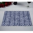 thumbnail image 2 of PKQWTM Indigo Dyed Herringbone Kitchen Dining Table Mats Placemats Size 12x18 Inches, Set of 2 Pieces, 2 of 2