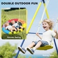 thumbnail image 4 of Qaba Kids Swing Set with Double Swings, Metal Frame, 150kg Capacity, 4 of 10