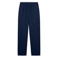 thumbnail image 5 of Women's Cropped Lounge Pants Lightweight Elastic Waist Pant with Pockets Summer Tulip Hem Trousers Navy L, 5 of 8