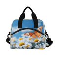 thumbnail image 3 of joogoo Butterfly Daisy Flower Insulated Lunch Bags Reusable Cooler Box with Shoulder Strap, 3 of 6