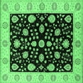 thumbnail image 1 of Ahgly Company Indoor Square Oriental Emerald Green Traditional Area Rugs, 3' Square, 1 of 4