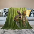 thumbnail image 2 of HENGT  Blanket Throw Blanket for Women, Men and Kids Super Soft Throw Blanket Gifts Animal Rabbit Pattern Throws Blanket Comfort Warmth Cozy, Blankets for Couch Sofa Bed, TV Blanket, 2 of 6