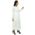 thumbnail image 2 of Bimba Women's Cotton Smocked Waist Long Casual Maxi Dress, 2 of 4