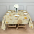 thumbnail image 3 of Square Tablecloth 42x42 Inch – Waterproof Polyester Printed Table Cover, Wrinkle Resistant & Washable for Kitchen Dining Picnic Party Decor, Single-v4-15, White, 3 of 6