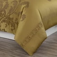 thumbnail image 5 of Chezmoi Collection Valor 7-Piece Bed in a Bag King, Gold Luxury Jacquard Floral Comforter with Sheets Set for All Season, 5 of 9